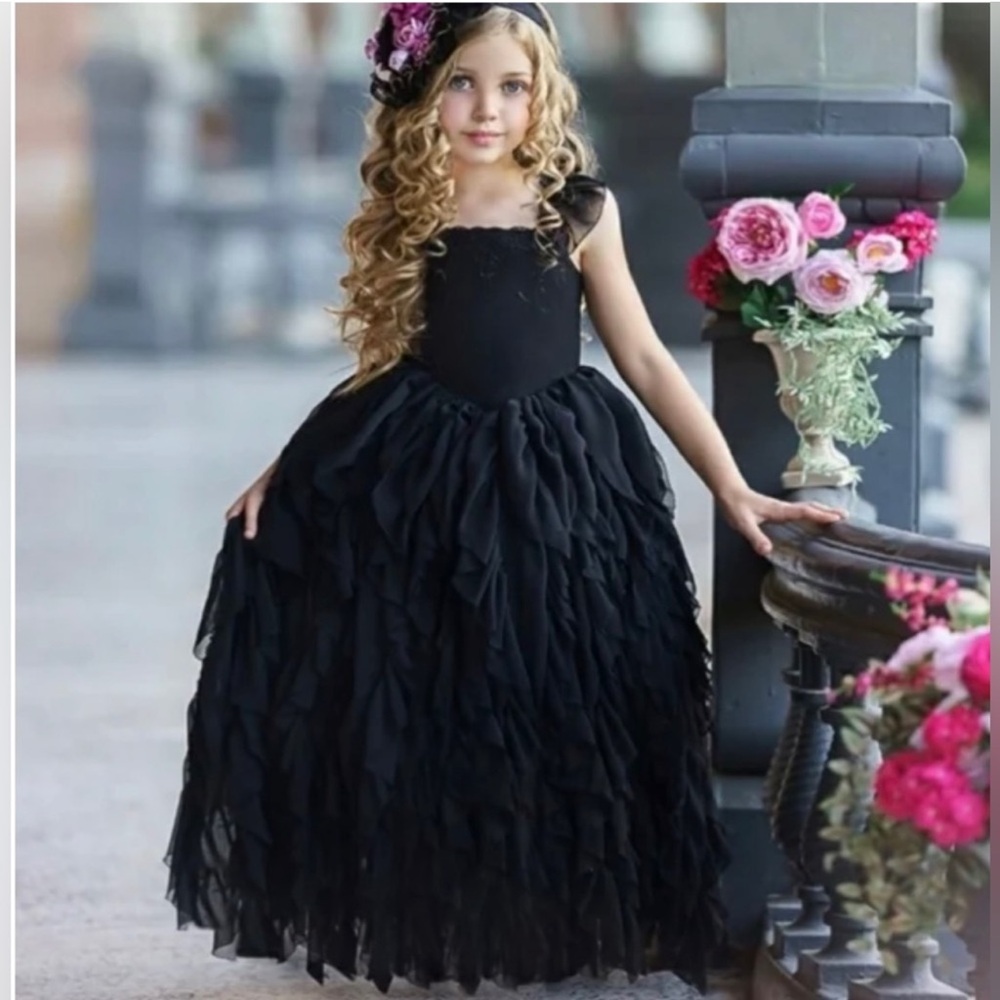 NWT Dollcake Storm Frothy Frock Black Sz 3